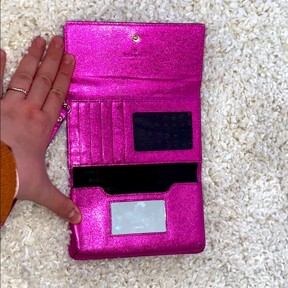 kate spade Handbags - HOST PICK Kate  Spade Cedar Street Metallic Pink Wristlet
